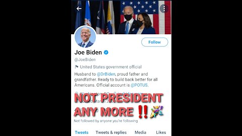 JOE BIDEN HAS OFFICIALLY LOST THE TITLE AS PRESIDENT ‼