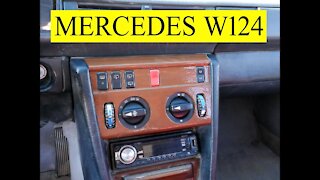 Mercedes Benz w124 - How to remove the console wood panel (ventilation or climatization)