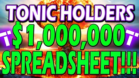 TECTONIC THIS IS HOW YOU MAKE $1,000,000!!🔥 TONIC CRYPTO BREAKING NEWS!! TONIC COIN 400X RISE!!