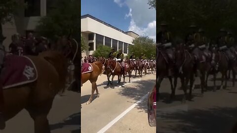 Parsons Mounted Cavalry Texas A&M University Corps of Cadets March-in Aggies vs Appalachian State