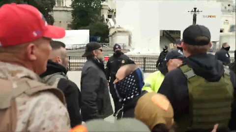 Proud Boys and Ray Epps Storm the Capitol (West Side)