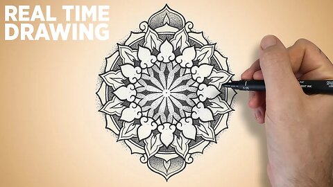 Mandala Meditation | Drawing a Simple Mandala with Theta Brainwave Binaural Music | Positive Energy