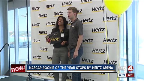 NASCAR rookie of the year stops by Hertz headquarters