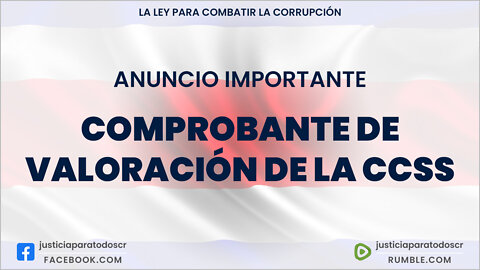 Comprobante de Valoración de la CCSS