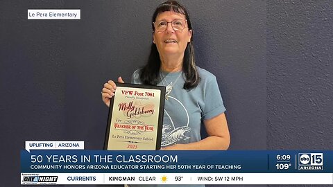 Community honors Arizona teacher starting 50th year in the classroom