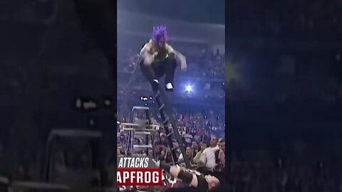 Jeff Hardy leapfrog from ladder on to bubba ray dudley ! WWE #shorts