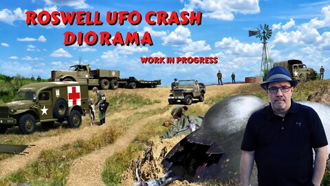 Working on the Roswell UFO Crash Diorama