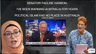 Senator Pauline Hanson on the Rise of Political Islam after Labor Senator Fatima Payman Resigns.