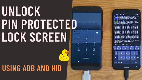 How to unlock PIN protected Android device using ADB and HID method | Brute force | Rubber Ducky