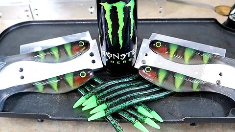 Let's Make MONSTER ENERGY Theme Fishing Lures + GIVEAWAY