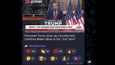 President Trump Slips Up | Accidentally Confirms Biden-Show is His “2nd Term”