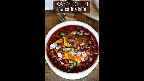 Tasty keto chili