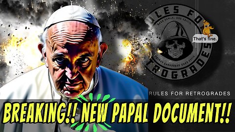 BREAKING: Pope To Release NEW Papal Document