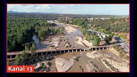 Drone footage shows extent of damage after torrential rain in Spain