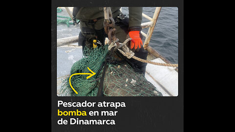 Explotan una bomba de 130 kilos atrapada por un pescador en Dinamarca