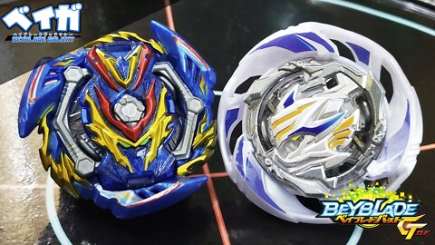 SLASH VALKYRIE .Bl.Pw RETSU vs AIR KNIGHT .V.Vl (especial GT) - Beyblade Burst ベイブレードバースト