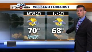 Cooler this weekend with rain chances