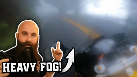 How NOT to ride a motorcycle in heavy fog