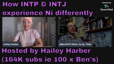 Hailey Harber & Ben on INTP & INTJ Using Ni differently, & Redefining Sensing to Instincting