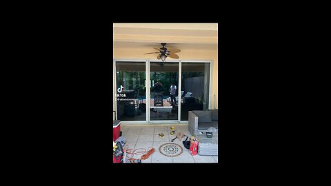 Hurricane impact sliding glass door repair; roller replacement and track refurbishing