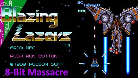 Blazing Lazers - Turbografx-16 (Run #2: Stages 1,2,3,4,5,6,7)