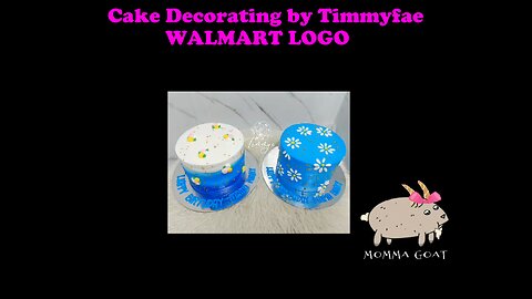 Decorating a Cake Looking Like the Wal-Mart Logo #cakedecorating