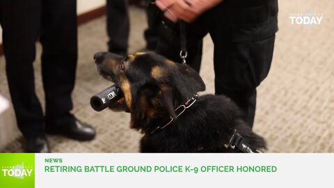 Retiring Battle Ground police K-9 officer honored