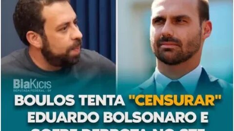 BOULOS TENTA CENSURAR EDUARDO BOLSONARO, FILHO DO PRESIDENTE JAIR BOLSONARO