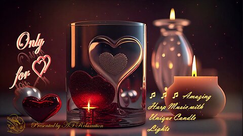 Amazing Harp Music with Unique Candle Lights, Peaceful Sleep Music