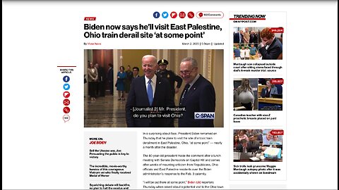 Erin Brockovich calls East Palestine train derailment 'classic cover-up' Biden Might Go To Ohio?...