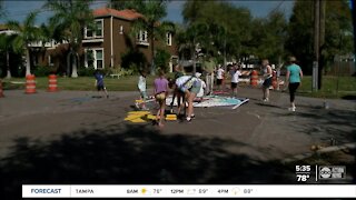 Street mural in downtown Tampa brings safety for drivers, pedestrians