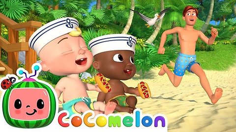 Playdate at the beach song coocomelon kids cartoon videos