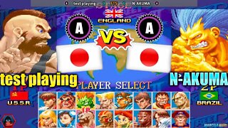 Super Street Fighter II X (test playing Vs. N-AKUMA) [Japan Vs. Japan]