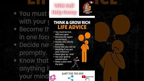 🔥Life advice form think and grow rich🔥#shorts🔥#wildselfhelpgroup🔥8 July 2022🔥