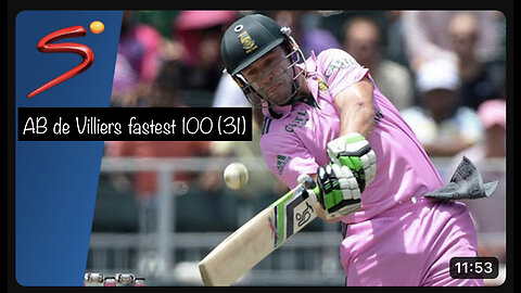 AB de Villiers fastest 100 of all time