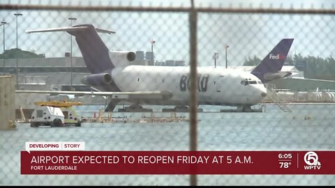 Fort Lauderdale airport still swamped by water day after historic flooding