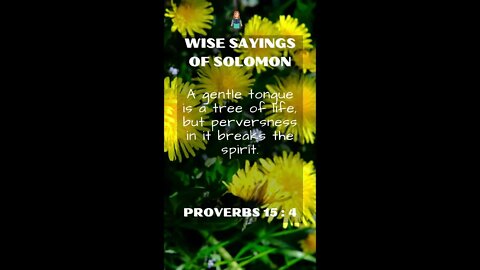 Proverbs 15:4 | NRSV Bible | Wise Sayings of Solomon