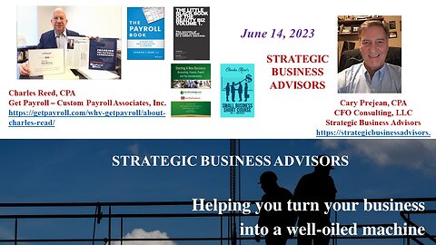 STRATEGIC BUSINESS ADVISORS - CHARLES REED, CPA - TAX TOPICS