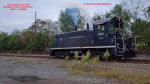 RJ Corman LS-1201 entering the NS Sunbury Main Line at MP 686 Hudson Pa. Sept. 12 2022 #rjcorman