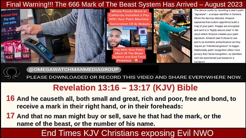 Final Warning!!! The 666 Mark of The Beast System Has Arrived – August 2023