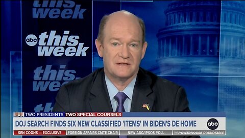 Dem Sen Coons: Americans Can Decide 2 YEARS From Now If Biden Hiding Classified Docs Was A Mistake