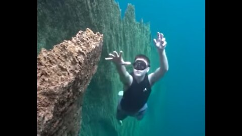 Falling Off An Underwater Cliff