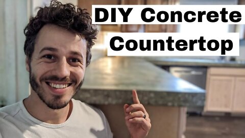 DIY Colored Concrete Countertop