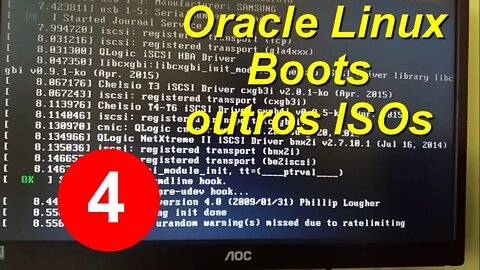 4- Boot com outros ISOs do Oracle. Oracle Linux. Um ambiente operacional aberto e completo.