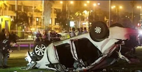 Driver rams car into people near beach in Tel Aviv