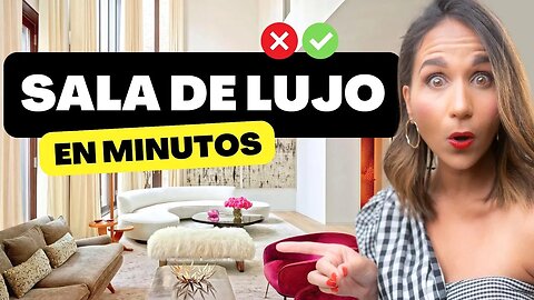 HAZ TU SALA LUJOSA Fácil y Rápido, Tú Mismo! 😱 Top 10 Tips Diseño de Interiores Elegantes