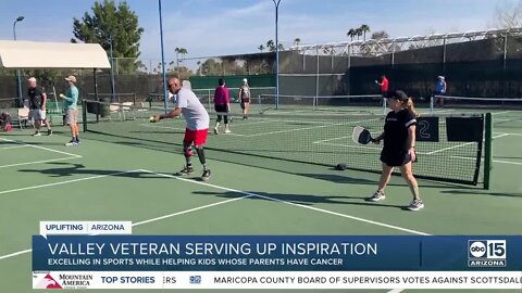 Valley amputee veteran uses pickleball to help children whose parents have cancer