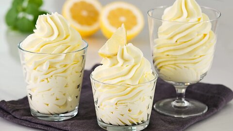 Creamy lemon dessert in 5 minutes! Everyone is looking for this recipe! Lemon Cream Without Eggs!