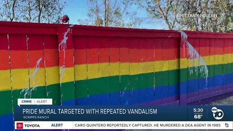 Ahead of Pride weekend, Scripps Ranch Pride mural targeted -- again