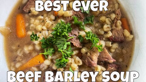 Ninja Foodi XL Beef Barley Soup Recipe (using left over tri tip steak)